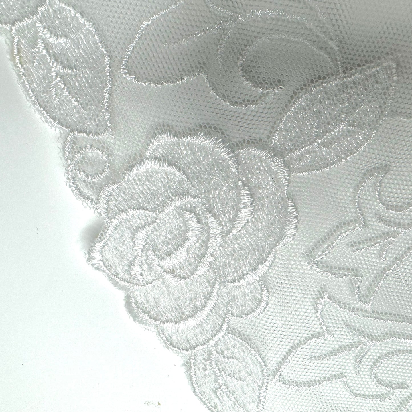 Floral white bra tulle lace