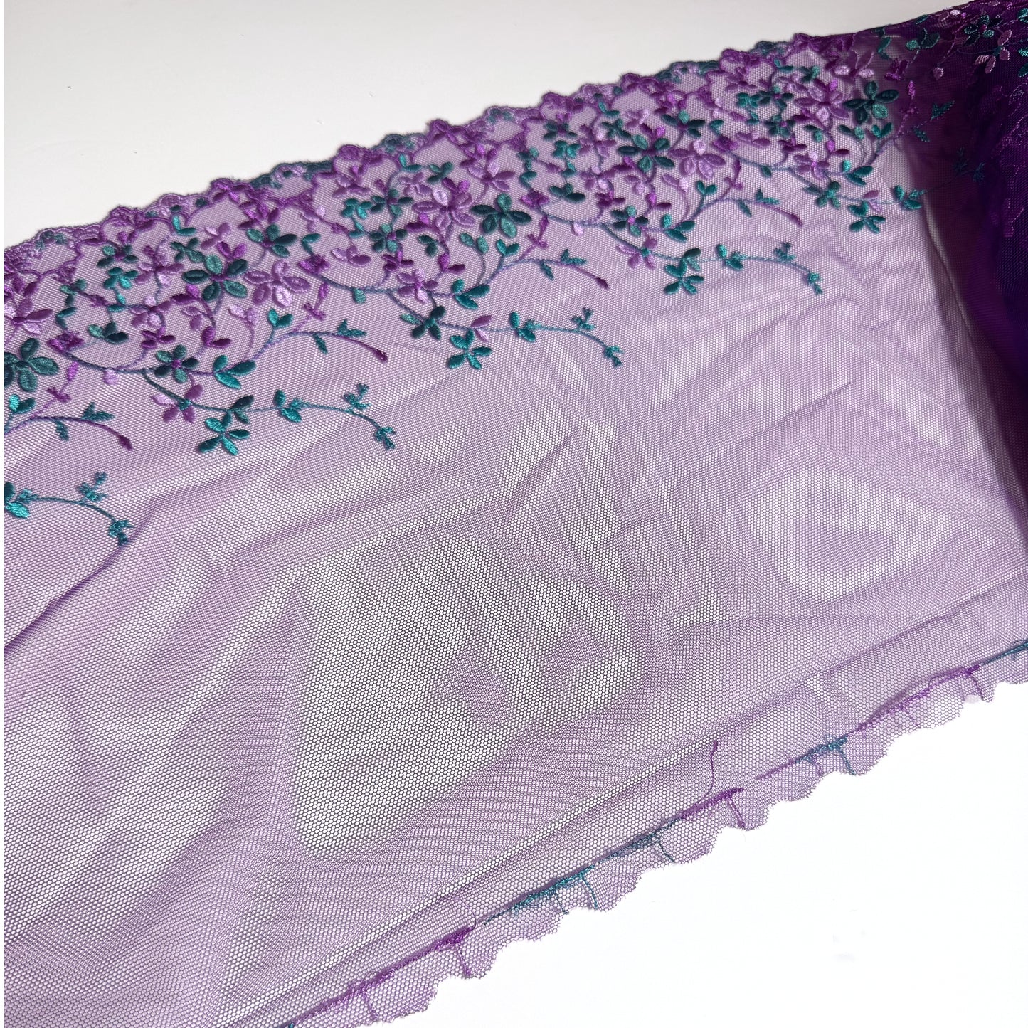 Rich Purple Floral Lace