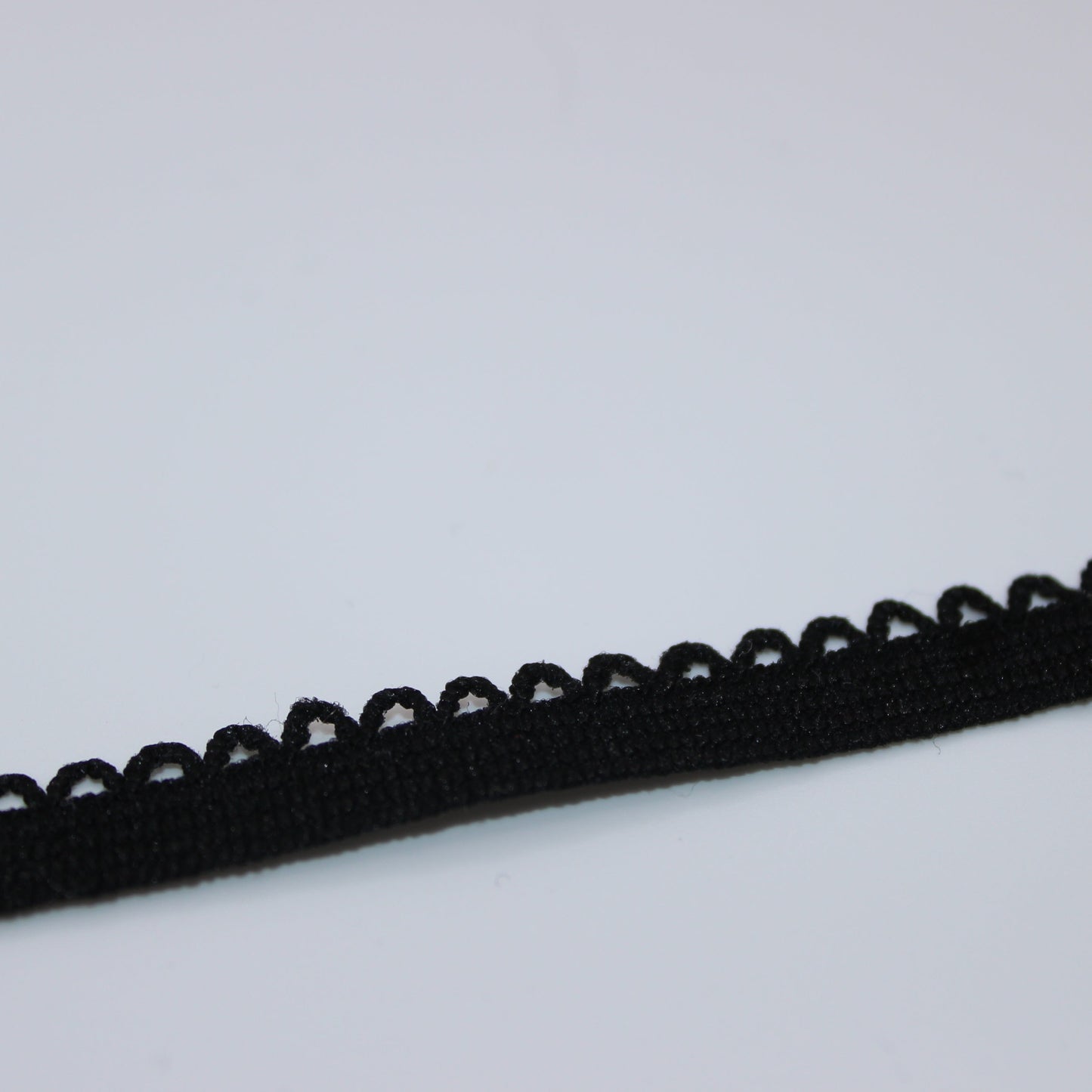 10mm black picot elastic