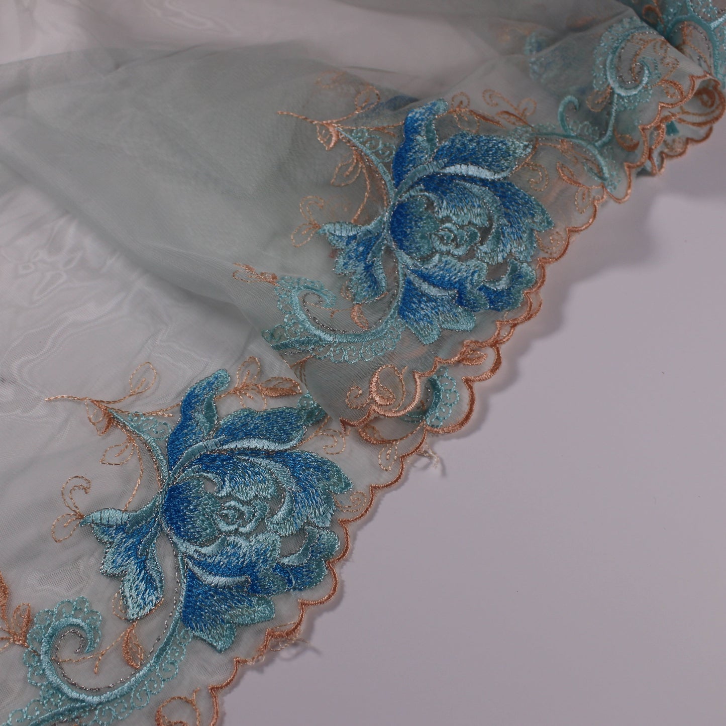 Bra Lace - Aqua with copper trim