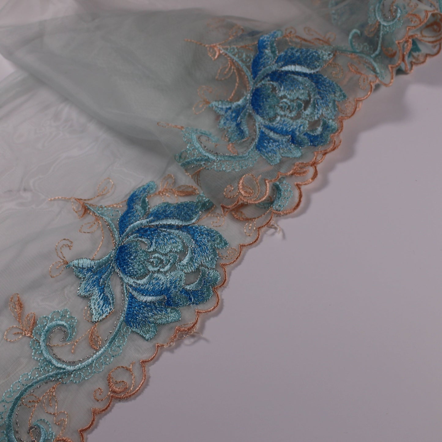 Bra Lace - Aqua with copper trim