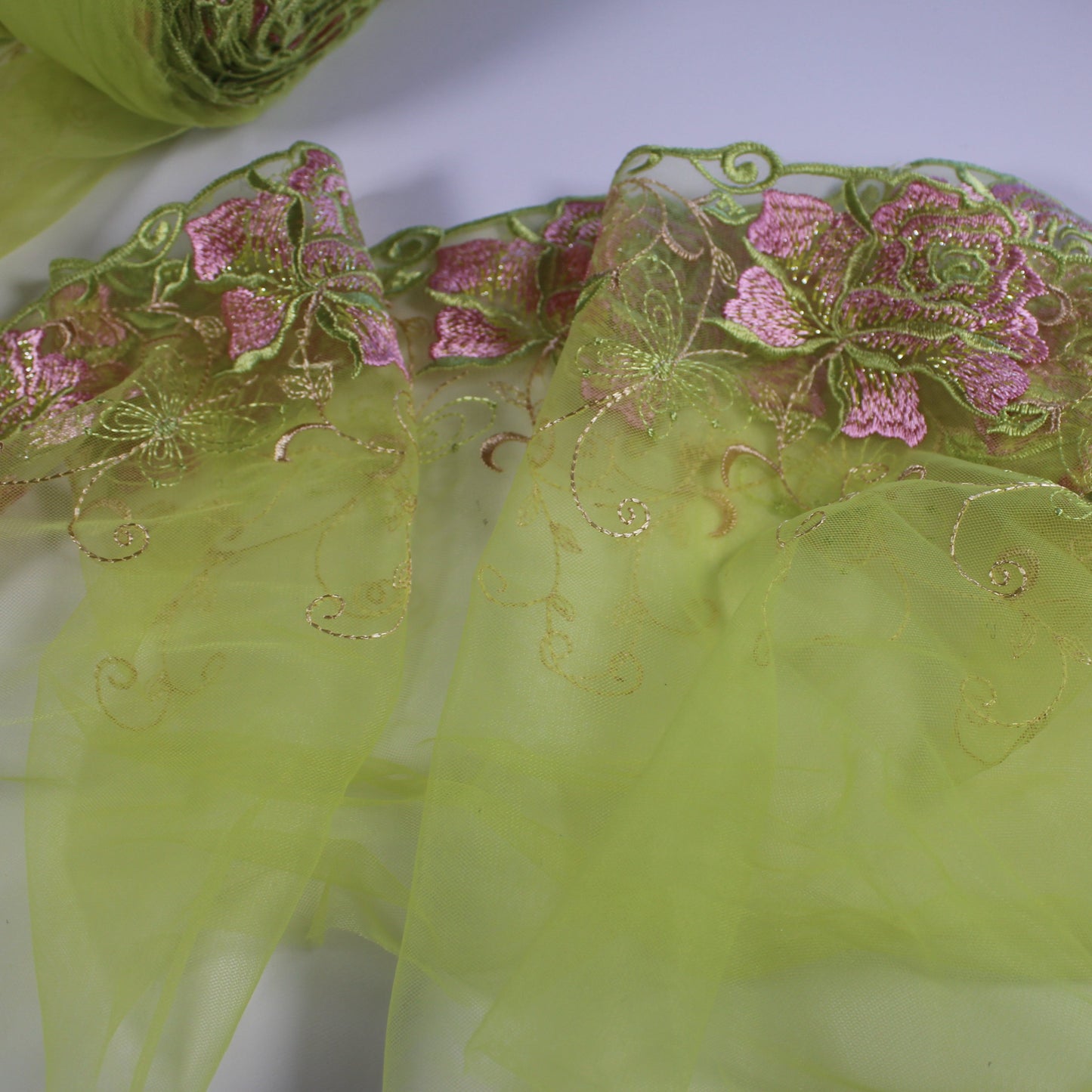 Bra Lace - Chartreuse and pink