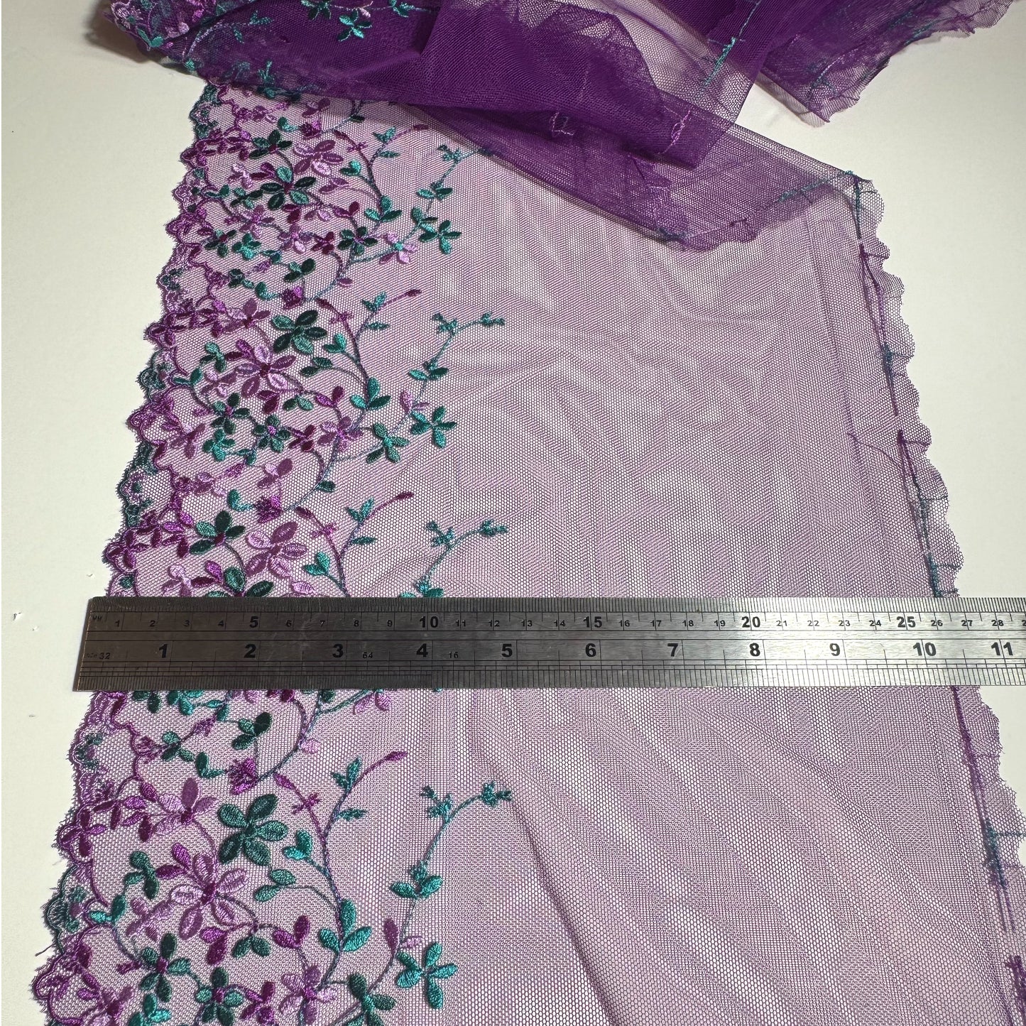 Rich Purple  Floral Lace