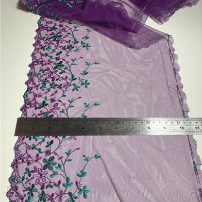 Rich Purple  Floral Lace