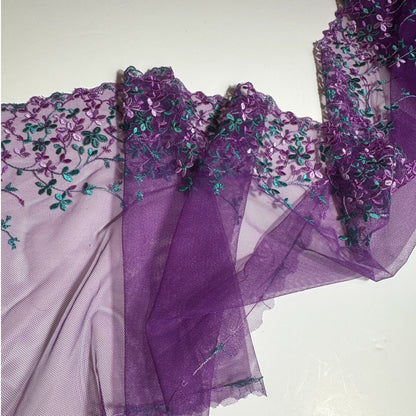 Rich Purple  Floral Lace
