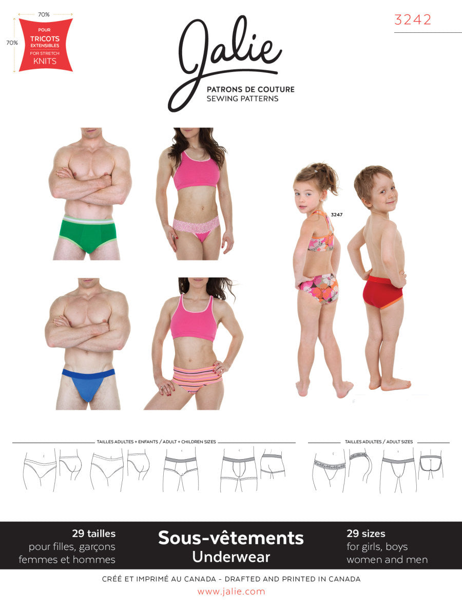 Jalie Underwear for Women, men and children