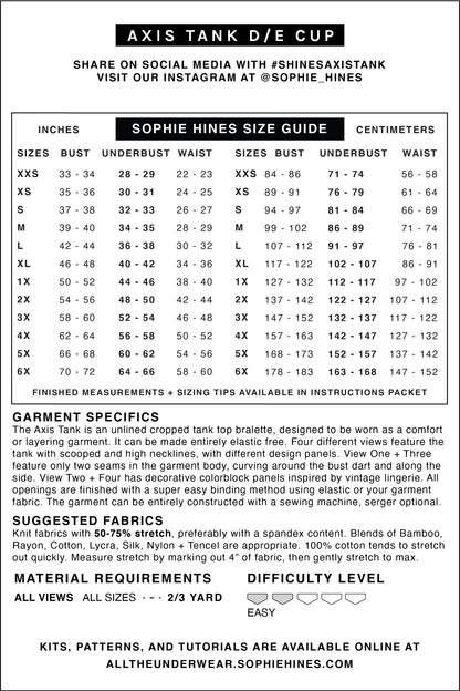 Sophie Hines Axis Tank pattern