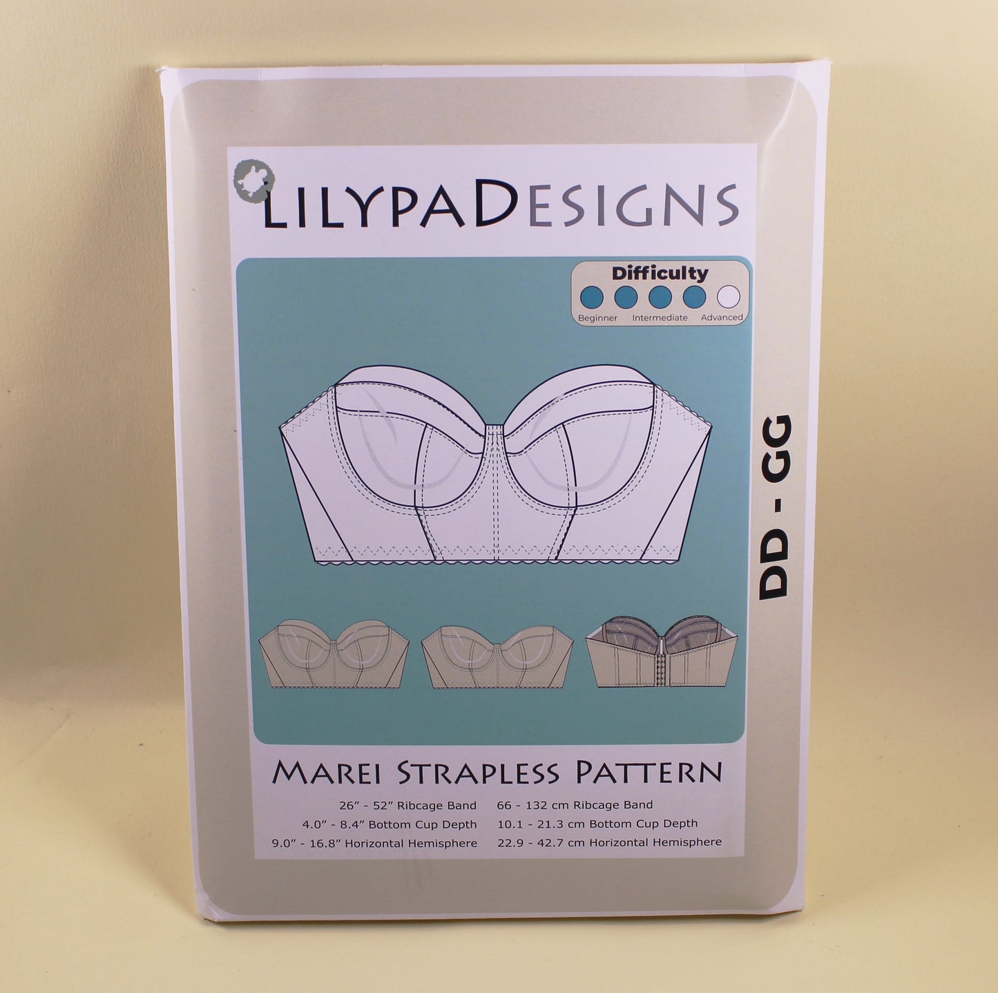 Marei strapless bra pattern