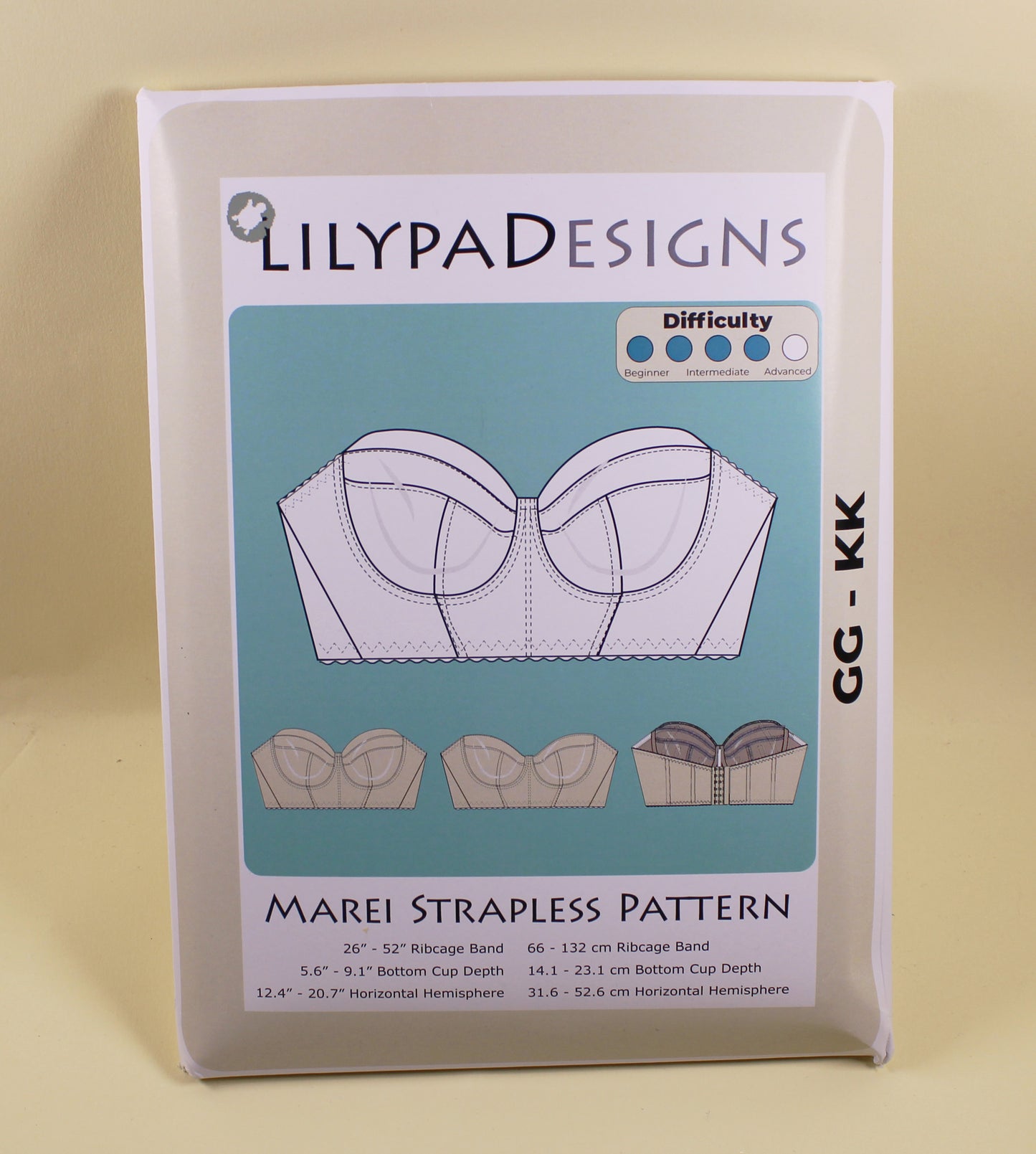 Marei strapless bra pattern